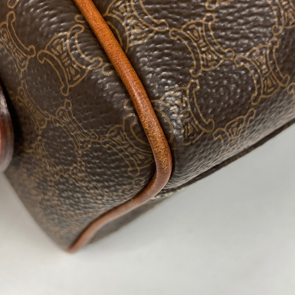 Celine Macadam Pattern Mini Handbag Coated Canvas Brown - Picture 3 of 6